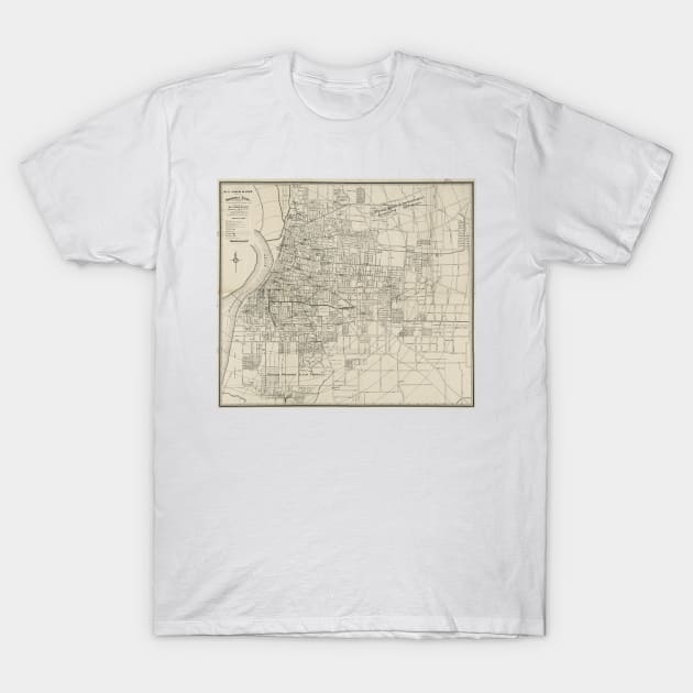 Vintage Map of Memphis Tennessee (1911) T-Shirt by Bravuramedia